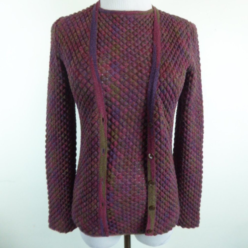 Missoni twinset pink purple cardigan + tank 2 piece 38 40 S M